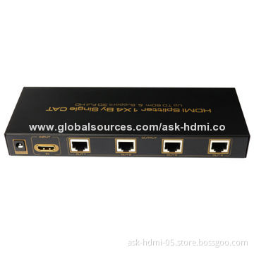 HDMI Over 1 x Cat5 Splitter (1x4), Supports 3D